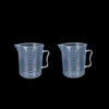 Pack of 2pcs 1L Plastic Transparent Liquid Jug with Measurements and Convenient Handle for Cooking, Mixing, Baking, Portioning (Capacity: 1000ml Approx, Quantity: 2pcs)