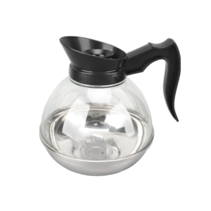 Coffee Carafe Induction Compatible Decanter Pot 2.0L with Poly Carbonate Top and Stainless Steel Base Heavy Duty