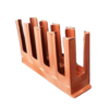 ABS Fibre Based 4 Grid Straight Cup Glass Holder (Colour: Brown)