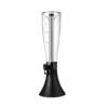 Black 4L Beer Tower Beverage Dispenser with Gel Based SS Ice Tube Stick for Hassle Free Freezing (Colour - Black)