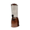 Wooden Brown 2.5L Beer Tower Beverage Dispenser with Plastic Ice Tube Stick (Colour: Wooden Brown)
