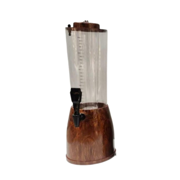 Wooden Brown 2.5L Beer Tower Beverage Dispenser with Plastic Ice Tube Stick (Colour: Wooden Brown)