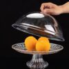 14 Inches Transparent Food Tray Stand with PC Lid (PC Based Tray Diameter: 35cm)