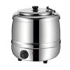 400W Electric 10L Heavy Duty Stainless Steel Commercial Soup Pot Turin Liquid Warmer Hot Pot Heater (Colour: Silver)