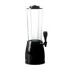 Black 2.5L Beer Tower Beverage Dispenser with Plastic Ice Tube Stick (Colour: Black)
