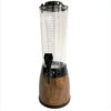 Wooden Black 2.5L Beer Tower Beverage Dispenser with Plastic Ice Tube Stick (Colour: Wooden Black)