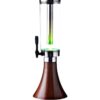 Wooden Brown 3L LED Light Based Beer Tower Beverage Dispenser with Gel Based SS Ice Tube Stick for Hassle Free Freezing (Colour: Wooden Brown)