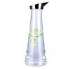 1L Transparent Decanter Bottle/Jug Carafe Dispenser with Silver Chrome Plated Lid - Non Breakable, Scratch Free, Transparent PC Based (Size: 26.5x10.5x26.5cm)