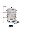 Electric 4 Tier Stainless Steel Corn Rice Vegetables Dimsum Momos Steamer with Lid (Size 47cm Wide)