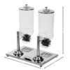 9L+9L Double Tank Heavy Duty Stainless Steel Cereal Cornflakes Oats Grains Dispenser - Image 2