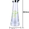 1L Transparent Decanter Bottle/Jug Carafe Dispenser with Silver Chrome Plated Lid - Non Breakable, Scratch Free, Transparent PC Based (Size: 26.5x10.5x26.5cm) - Image 2