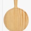Round Wooden Pizza Bat Food Serving Platter Board Starter Server (Size23cm Wide)