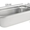 SS 1/1 GN PAN with 20cm Depth (Size: 53x32.5cm, Pan Depth: 20cm) - Image 2