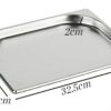 SS 1/2 GN PAN with 2cm Depth (Size: 32.5×26.5cm, Pan Depth: 2cm) - Image 2