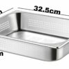 SS 1/2 Perforated GN PAN with 6.5cm Depth (Size: 32.5×26.5cm, Pan Depth: 6.5cm) - Image 2