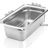 SS 1/4 GN PAN with 6.5cm Depth (Size: 26.5×16.2cm, Pan Depth: 6.5cm) - Image 2
