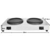 160W Electric Burnomatic Hot Plate Double Burner Coffee Warmer SS Carafe Plate With 2 Compartments - Image 2