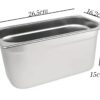SS 1/4 GN PAN with 15cm Depth (Size: 26.5×16.2cm, Pan Depth: 15cm) - Image 2