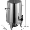 10L Tea Coffee Dispenser Heavy Duty Stainless Steel Multipurpose Urn Container with Stand and Gel Based SS Bottom Container for Re-Heating Purposes - Image 7
