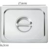 SS 1/6 GN PAN Lid (Size: 17.6x16.3cm) - Image 2