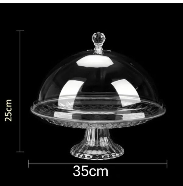 14 Inches Transparent Food Tray Stand with PC Lid (PC Based Tray Diameter: 35cm) - Image 2