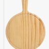 Round Wooden Pizza Bat Food Serving Platter Board Starter Server (Size30cm Wide)