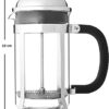 French Press Plunger 350ml with SS Handle for Coffee Making Brewing with High Heat Resistant Borosilicate Glass Heavy Duty (Capacity: 350ml) - Image 2