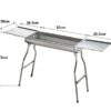 SS Foldable Rectangular Stainless Steel Barbecue BBQ Charcoal Grill With SS Lid - Image 2