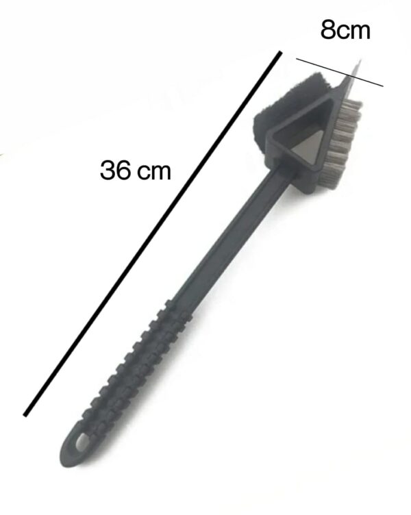 Triangle Shaped Two Sided Barbeque Brush with Hard Bristles for Easy and Efficient Grill Cleaning - Image 2