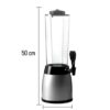 Silver 2.5L Beer Tower Beverage Dispenser with Plastic Ice Tube Stick (Colour: Silver) - Image 6