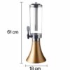 Gold 3L LED Light Based Beer Tower Beverage Dispenser with Gel Based SS Ice Tube Stick for Hassle Free Freezing (Colour: Gold) - Image 4