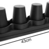 ABS Fibre Based 4 Grids Cylindrical Cup Holder (Colour: Black) - Image 3