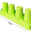 ABS Fibre Based 4 Grids Cylindrical Cup Holder (Colour Green) - Image 2