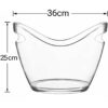 PC Heavy Duty Transparent U Shaped Wine Bucket (Size Large) - Image 2