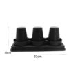 ABS Fibre Based 3 Grids Cylindrical Cup Holder (Colour: Black) - Image 2