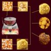 LPG Gas Based Portable Single Pot Manual Stirring Popcorn Machine with Non-Stick and Tiltable Inner Pot Hand Crank Popcorn Maker Machine (Approx Maximum Input 400grams/Batch and Approx Cooking Time 2-5 Minutes/Batch) - Image 3