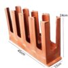 ABS Fibre Based 4 Grid Straight Cup Glass Holder (Colour: Brown) - Image 3