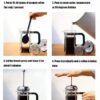 French Press Plunger 600ml with SS Handle for Coffee Making Brewing with High Heat Resistant Borosilicate Glass Heavy Duty (Capacity: 600ml) - Image 3