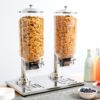 9L+9L Double Tank Heavy Duty Stainless Steel Cereal Cornflakes Oats Grains Dispenser - Image 4