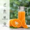 1.1L PC Transparent Juice/Water Jug with White Lid - Image 3