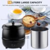Heavy Duty 10 Litre Commercial Electric Soup Pot Turin Liquid Warmer Hot Pot Heater (Colour Black)
