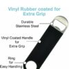 Vinyl Coated SS Bar Blade Opener Beer Cold Drink Bottle Opener (Colour: Black) - Image 4