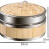 Premium Heavy Duty 18cm Wide SS Ring Dimsum Basket With Lid for Steaming Momos, Dumplings, Bao Buns, Mandus (Size: 7 Inches Diameter Approx)