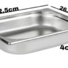 SS 1/2 GN PAN with 4cm Depth (Size: 32.5×26.5cm, Pan Depth: 4cm) - Image 2