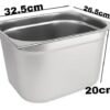 SS 1/2 GN PAN with 20cm Depth (Size: 32.5×26.5cm, Pan Depth: 20cm) - Image 2