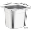 SS 1/6 GN PAN with 15cm Depth (Size: 17.6x16.3cm, Pan Depth: 15cm) - Image 2