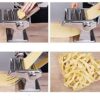 Heavy Duty Stainless Steel Manual Pasta Maker Machine Noodles Cutter with Clamp for Sturdiness for Spaghetti, Fettuccini, Lasagna or Dumpling Coating Making - Image 3