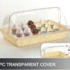 PC Transparent Rectangular Roll Top Lid with Either Side 90 Degrees Opening & Fit Area (Size: Size: 52×32×18cm) - Image 7