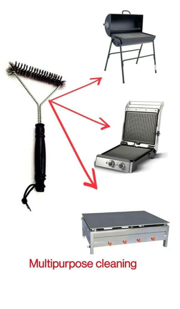 Y Shaped Rounded Barbeque Brush with Hard bristles for Easy and efficient Grill Cleaning - Image 4