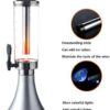 Silver 3L LED Light Based Beer Tower Beverage Dispenser with Gel Based SS Ice Tube Stick for Hassle Free Freezing (Colour: Silver) - Image 5